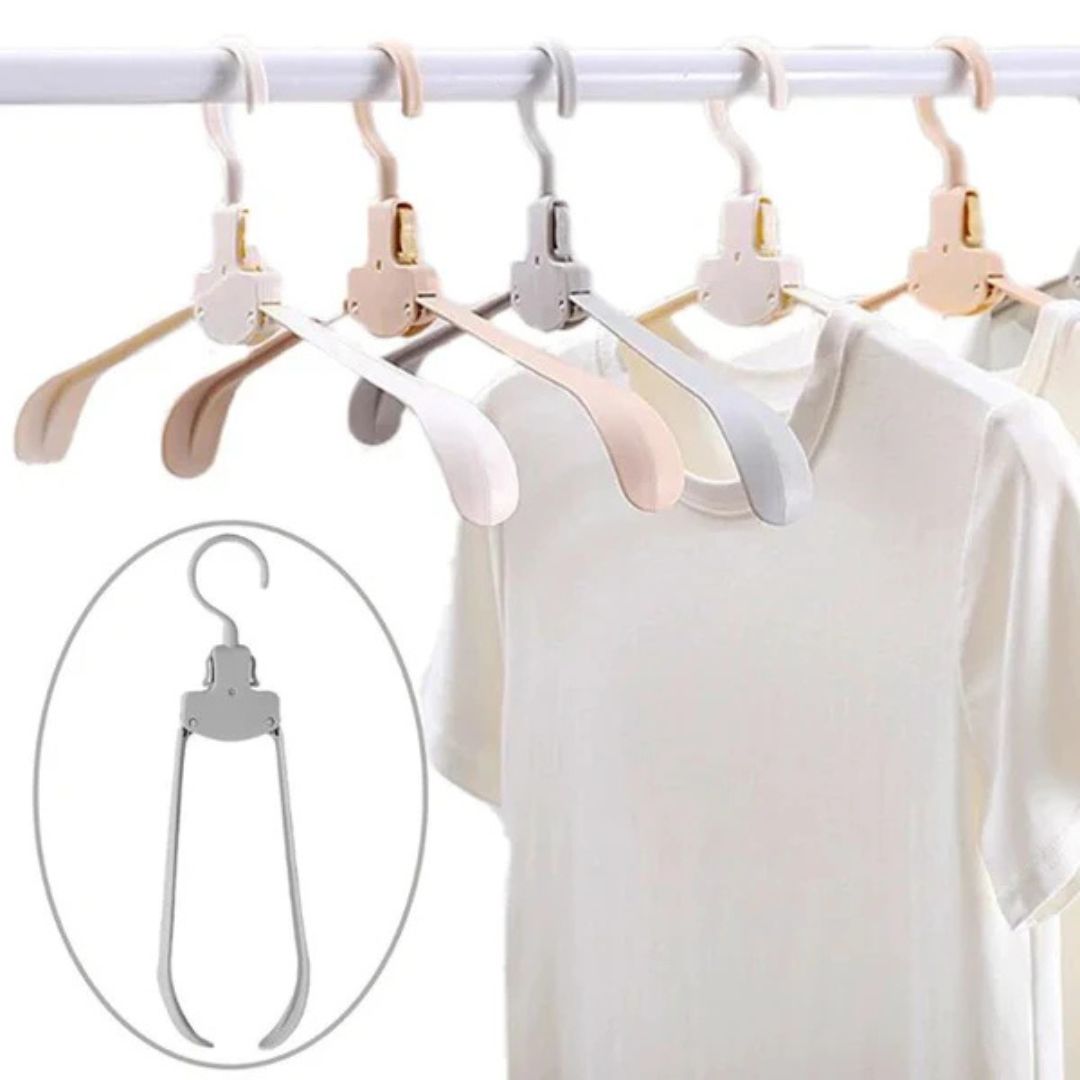 Foldable Travel Hangers, Portable Cloth Holders, Wide Shoulder Drying Rack for Home and Travel Use