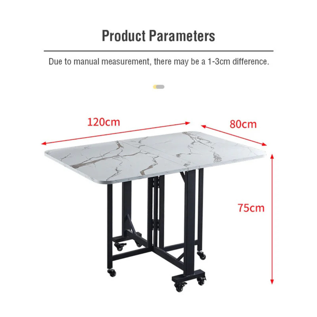 Multifunctional Folding Dining Table - Removable, Extendable, and Stylish Home Furniture