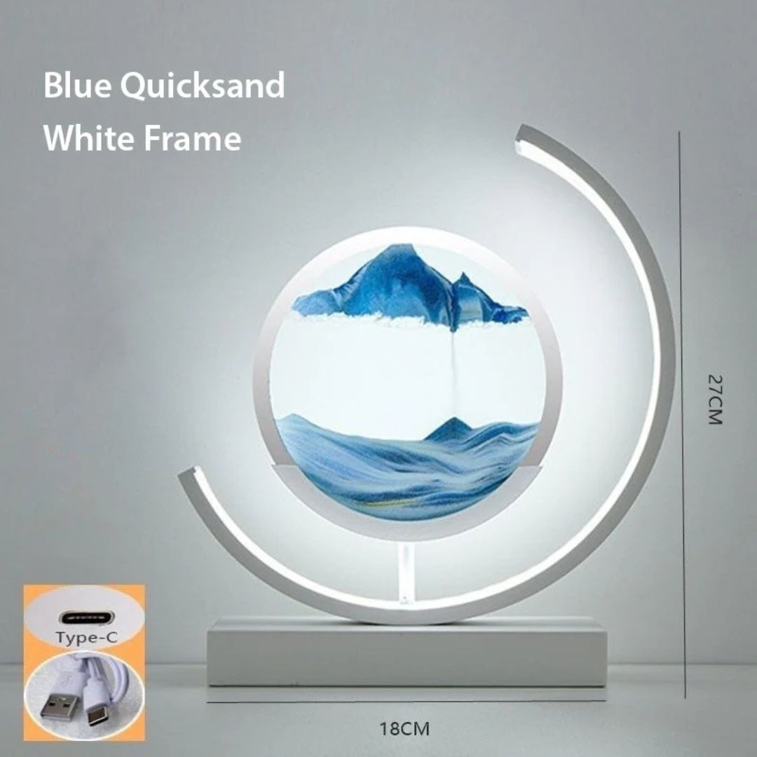 Creative Quicksand Table Lamp - 3D Moving Sand Art LED Night Light