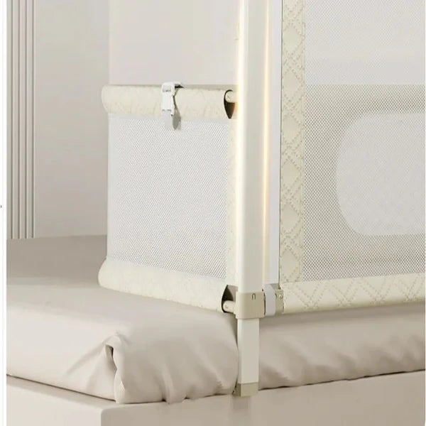 Height Adjustable Baby Bed, Guard Rail Crib for Toddlers