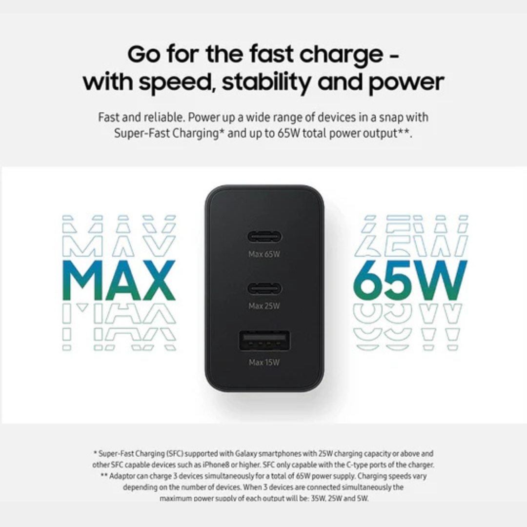 Samsung 65W TRIO Fast Charging Power Adapter