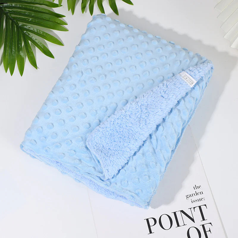 Super Soft Newborn Baby Swaddle Blanket, Polar Dot Baby Wrap Blanket
