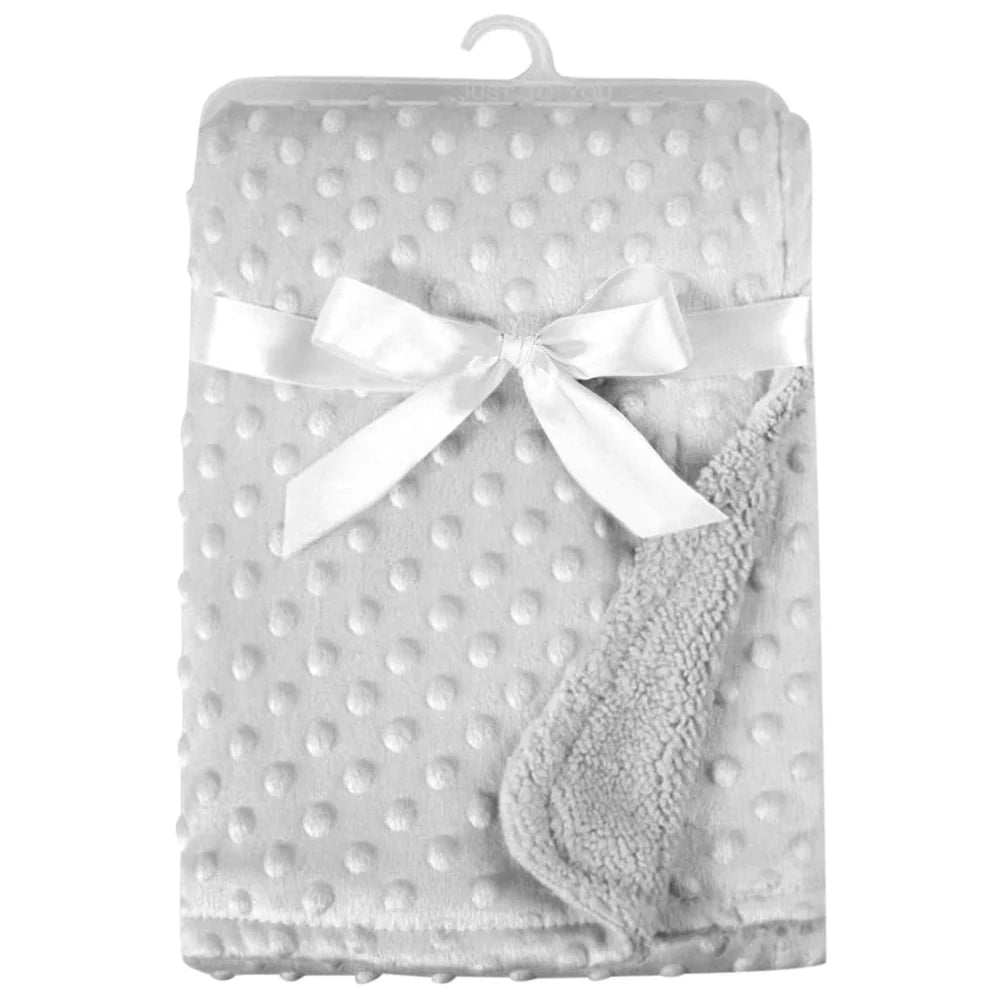 Super Soft Newborn Baby Swaddle Blanket, Polar Dot Baby Wrap Blanket