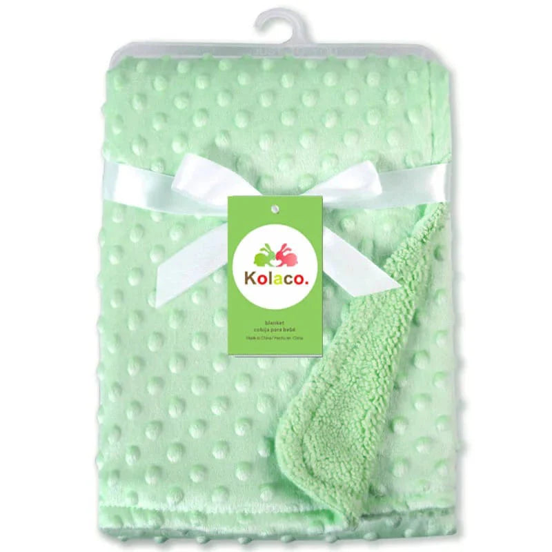 Super Soft Newborn Baby Swaddle Blanket, Polar Dot Baby Wrap Blanket