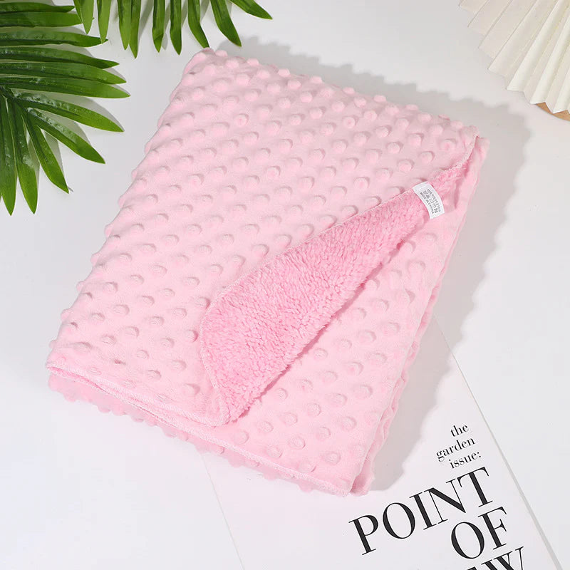Super Soft Newborn Baby Swaddle Blanket, Polar Dot Baby Wrap Blanket