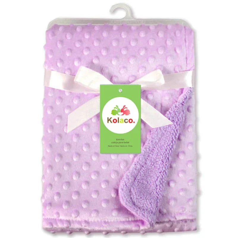 Super Soft Newborn Baby Swaddle Blanket, Polar Dot Baby Wrap Blanket