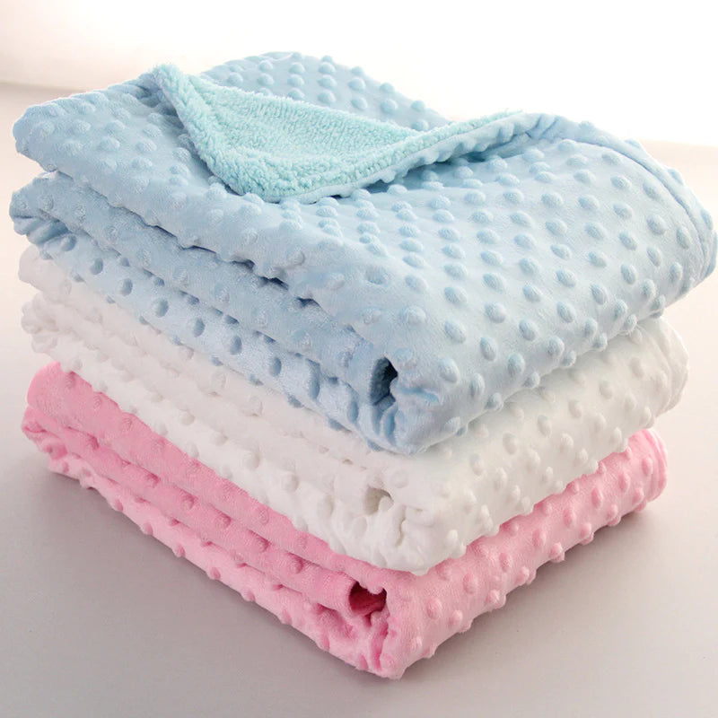 Super Soft Newborn Baby Swaddle Blanket, Polar Dot Baby Wrap Blanket
