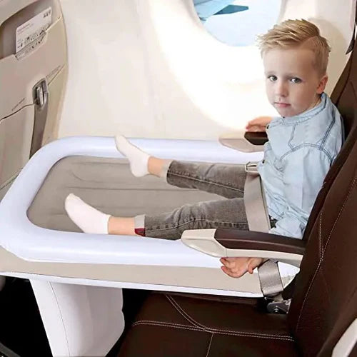Portable Baby Air Bed - Car, Flight Inflatable Travel Bed for Kids, Infants with Pump, Seat Belt, Carry Bag