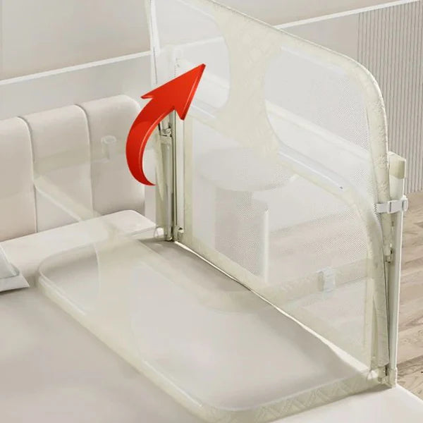 Height Adjustable Baby Bed, Guard Rail Crib for Toddlers