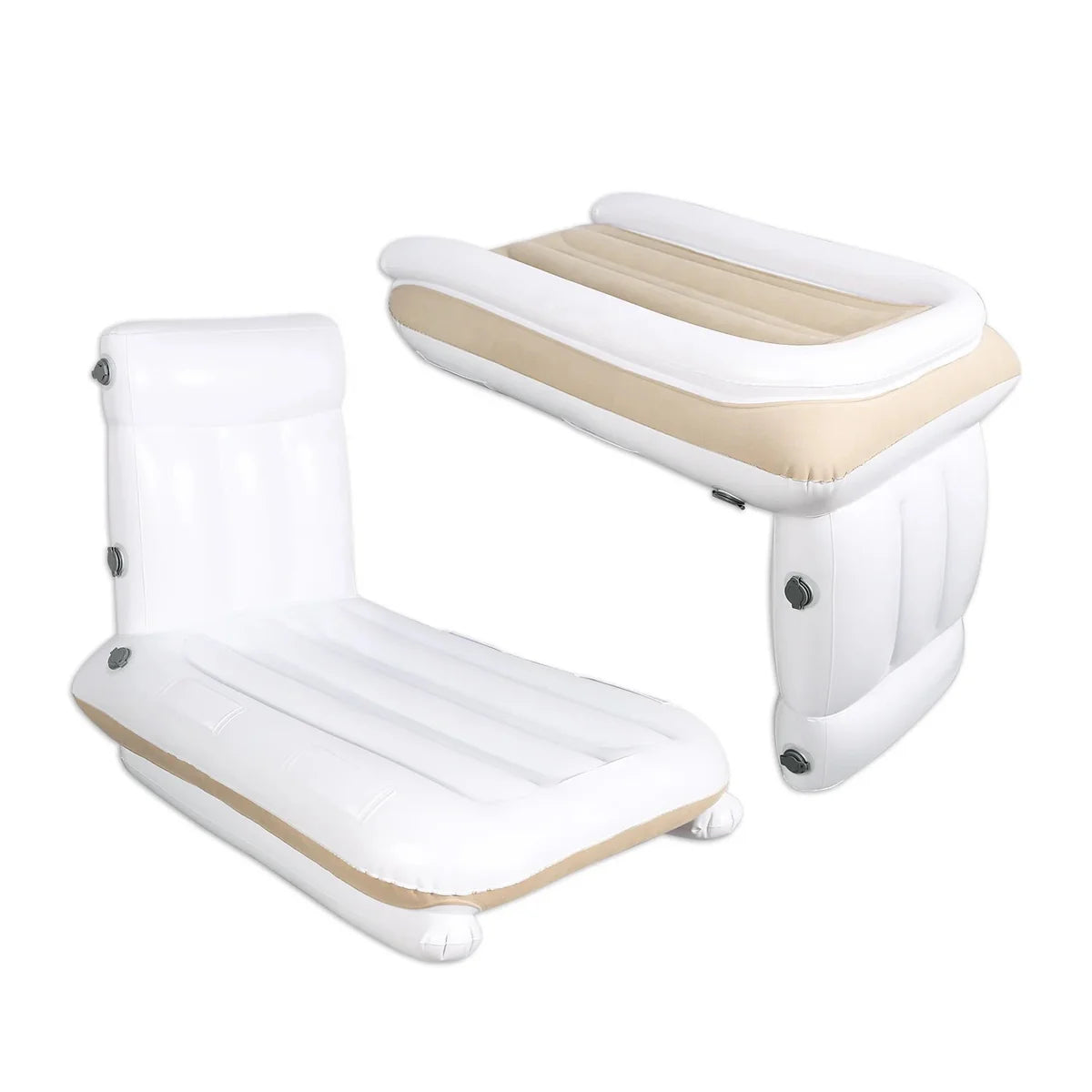 Portable Baby Air Bed - Car, Flight Inflatable Travel Bed for Kids, Infants with Pump, Seat Belt, Carry Bag