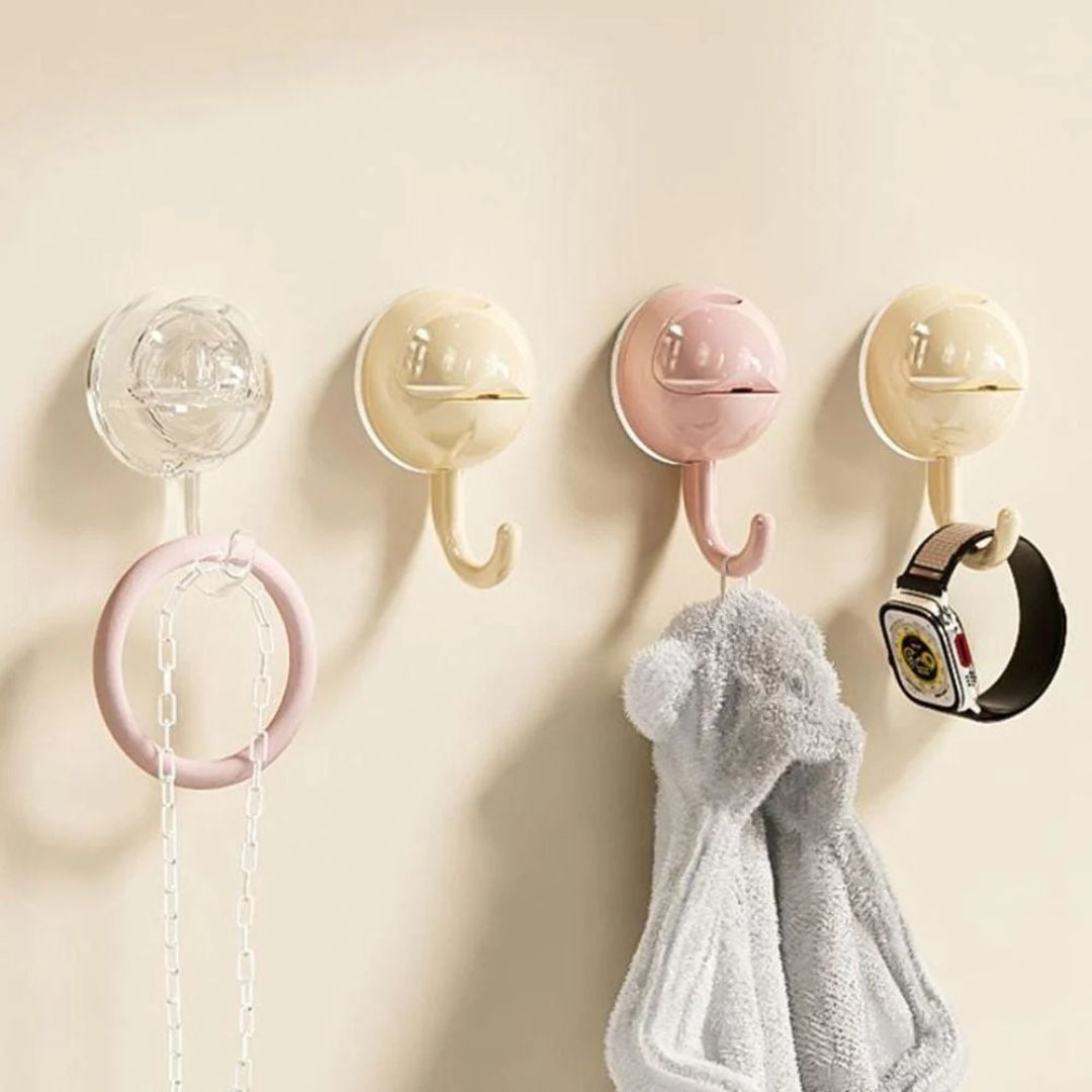 Reusable Suction Cup Hook, Hanger Hook Clip for Bathroom and Kitchen Organization