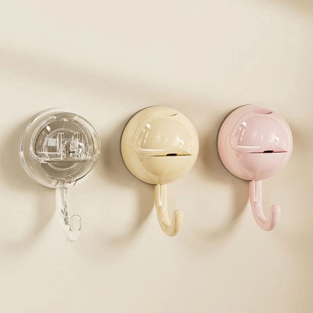 Reusable Suction Cup Hook, Hanger Hook Clip for Bathroom and Kitchen Organization