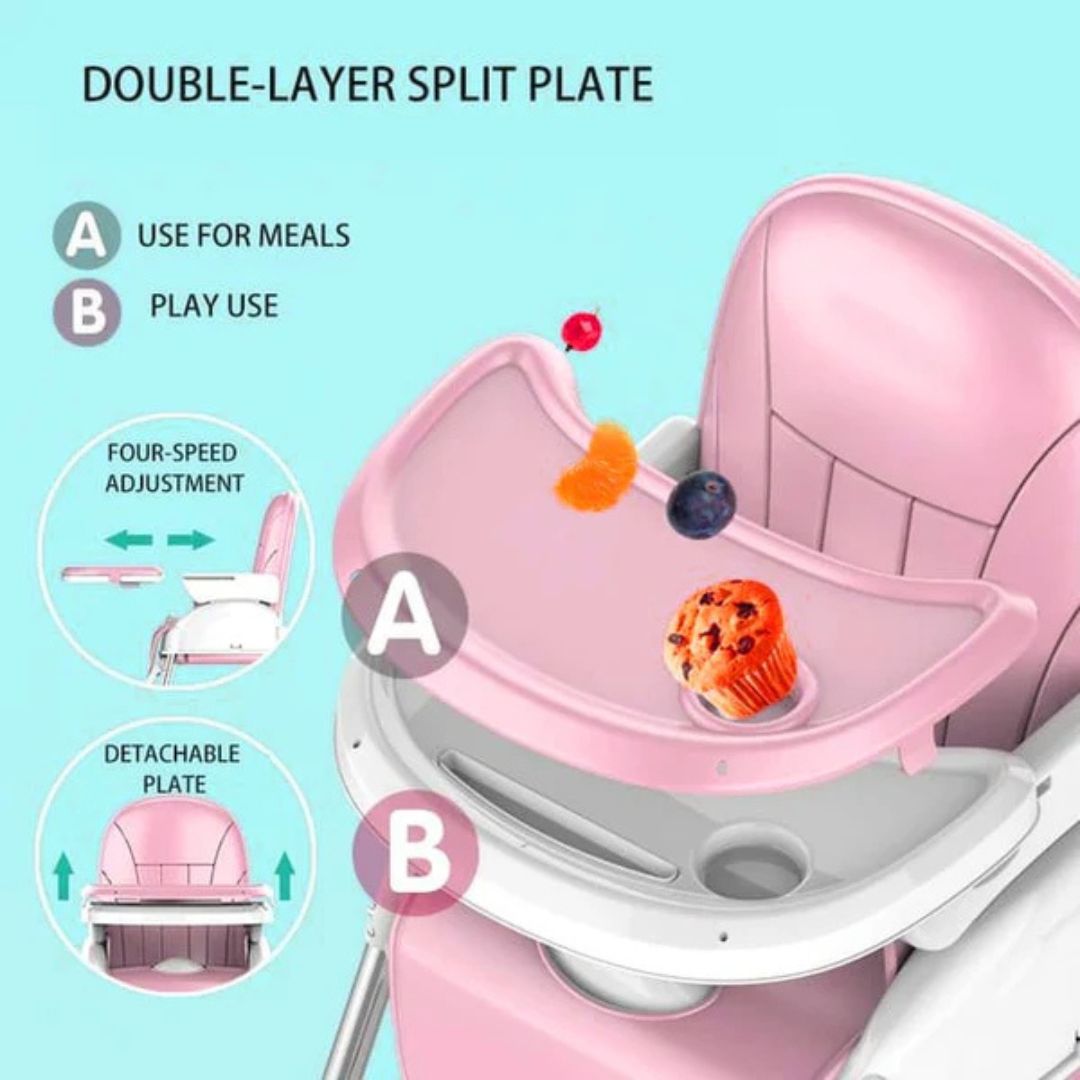 Baby Feeding High Chair, Convertible Baby Chair With Tray, Booster Seat For Infants