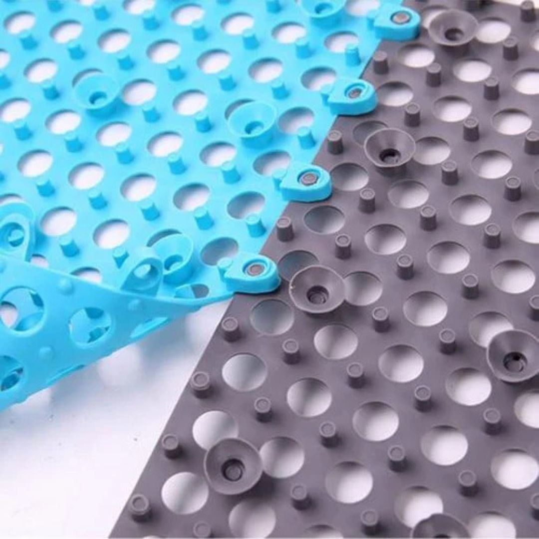 Non-Slip Bathroom Shower Mat, Mesh Square Floor Mat