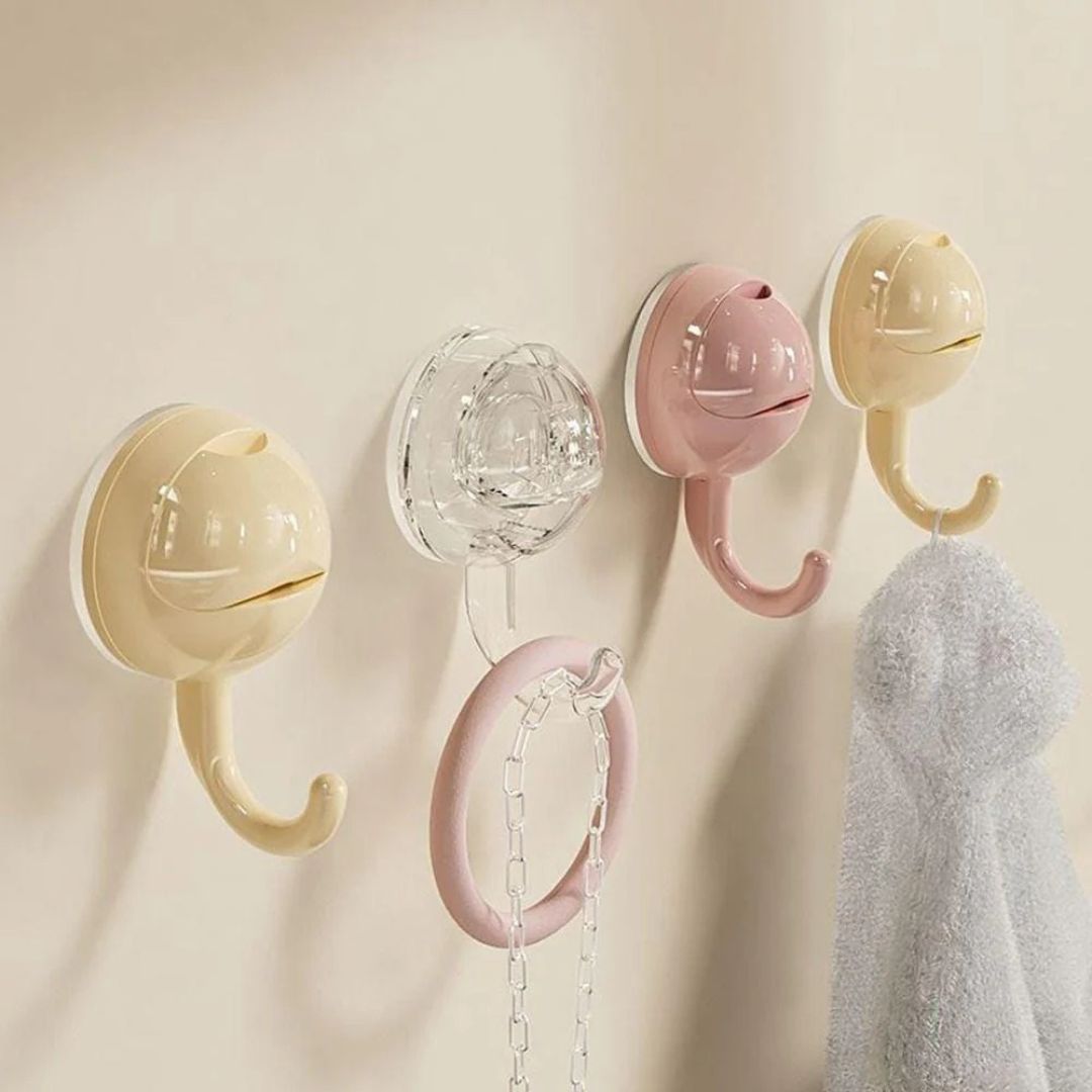 Reusable Suction Cup Hook, Hanger Hook Clip for Bathroom and Kitchen Organization