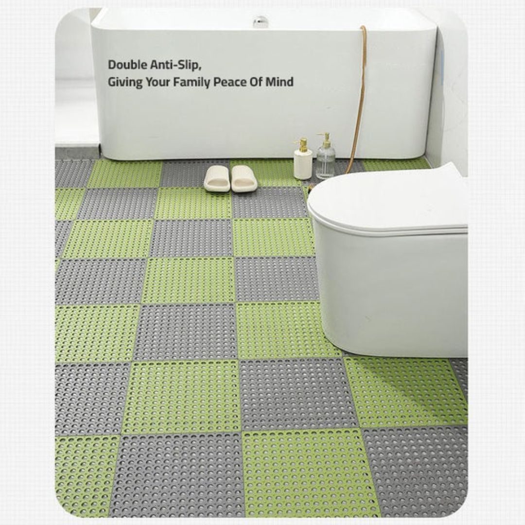 Non-Slip Bathroom Shower Mat, Mesh Square Floor Mat