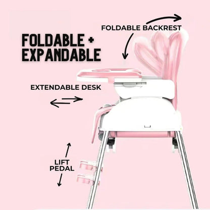 Baby Feeding High Chair, Convertible Baby Chair With Tray, Booster Seat For Infants