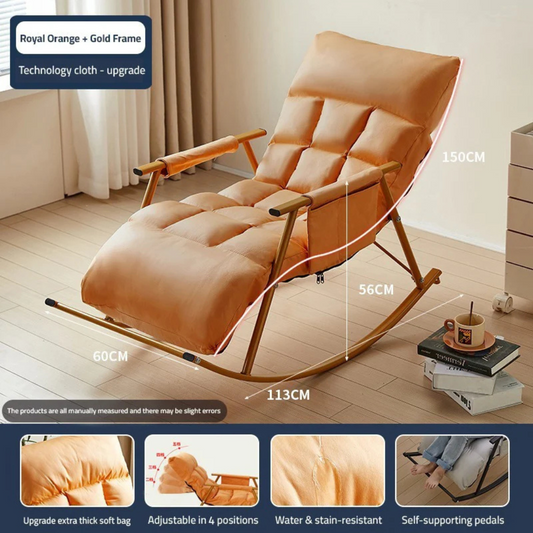 Modern Rocking Chairs with Leg Rest - Recliner Armchair Sofa for Living Room and Bedroom Comfort