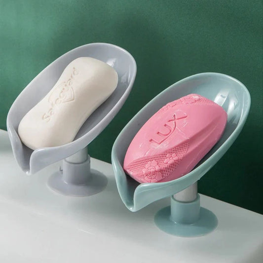 Leaf Shaped Soap Holder with Drainage - for Bathroom and Kitchen