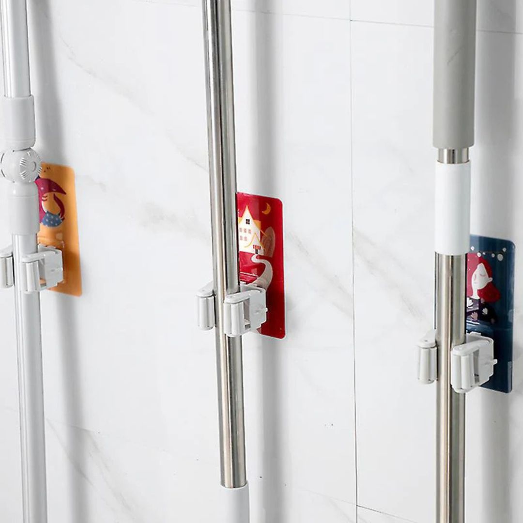 Nail-free Wall Mount Mop Brush Broom Holder