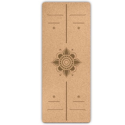 Gymnastics Mat Yoga Mat Waterproof and Anti-Slip Natural Cork TPE Non-Toxic and Odor-Less Yoga Mats Great for Exercise Everyday at Home Or Gym,Pattern 1,183  61CM