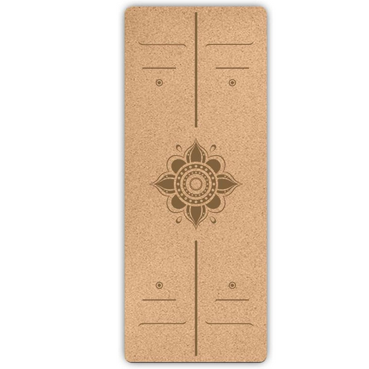 Gymnastics Mat Yoga Mat Waterproof and Anti-Slip Natural Cork TPE Non-Toxic and Odor-Less Yoga Mats Great for Exercise Everyday at Home Or Gym,Pattern 1,183  61CM