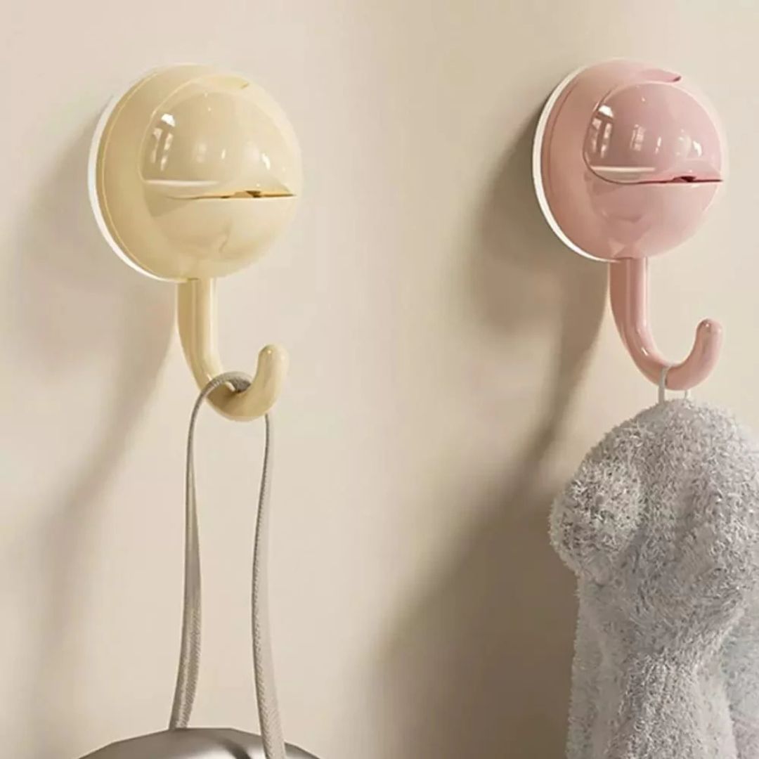 Reusable Suction Cup Hook, Hanger Hook Clip for Bathroom and Kitchen Organization
