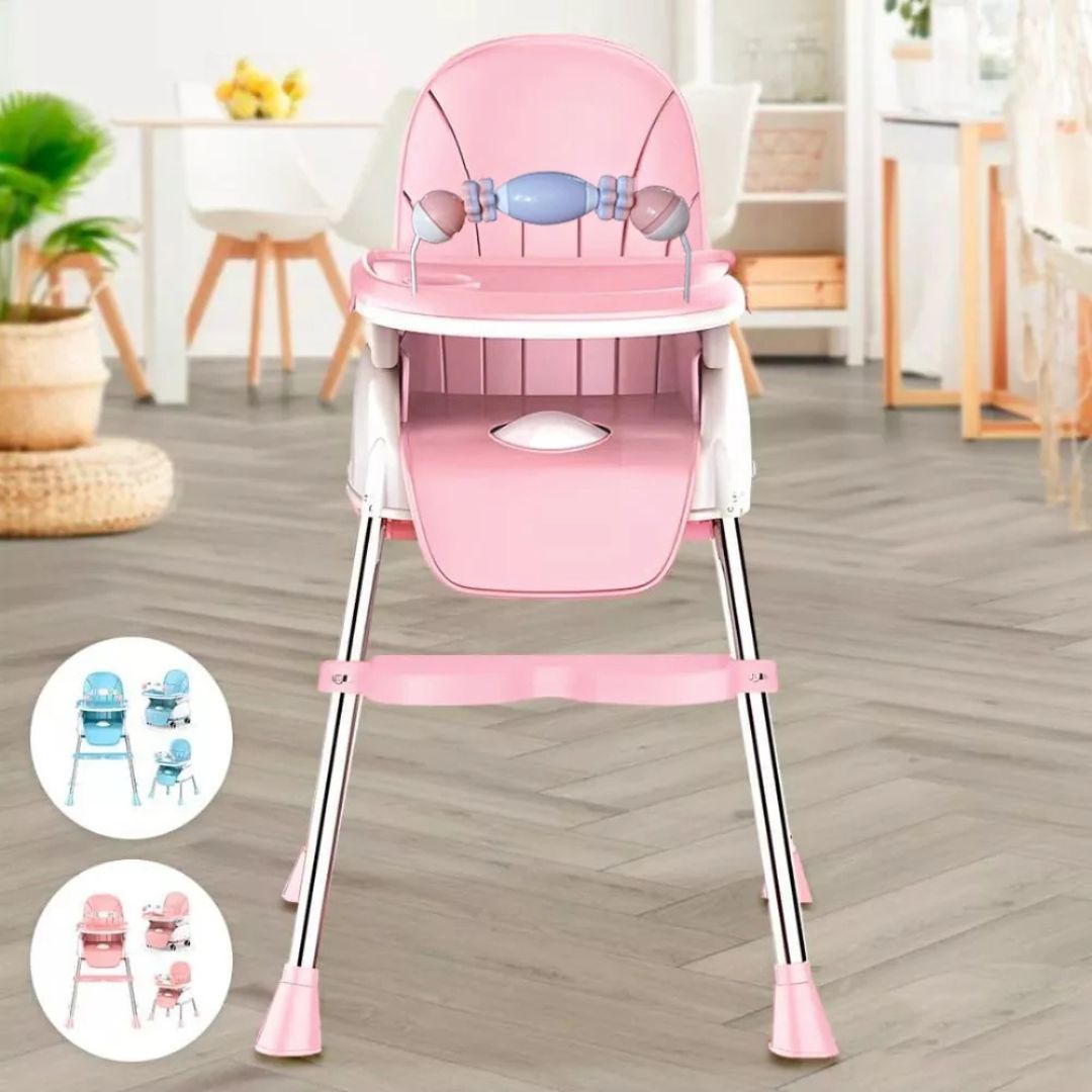 Baby Feeding High Chair, Convertible Baby Chair With Tray, Booster Seat For Infants