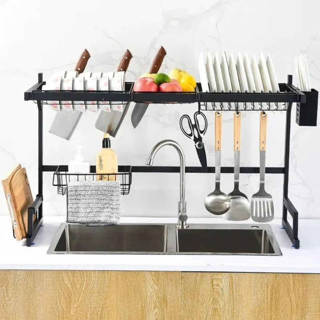 Dish Drying Stainless Steel Kitchen Over Sink Storage Rack