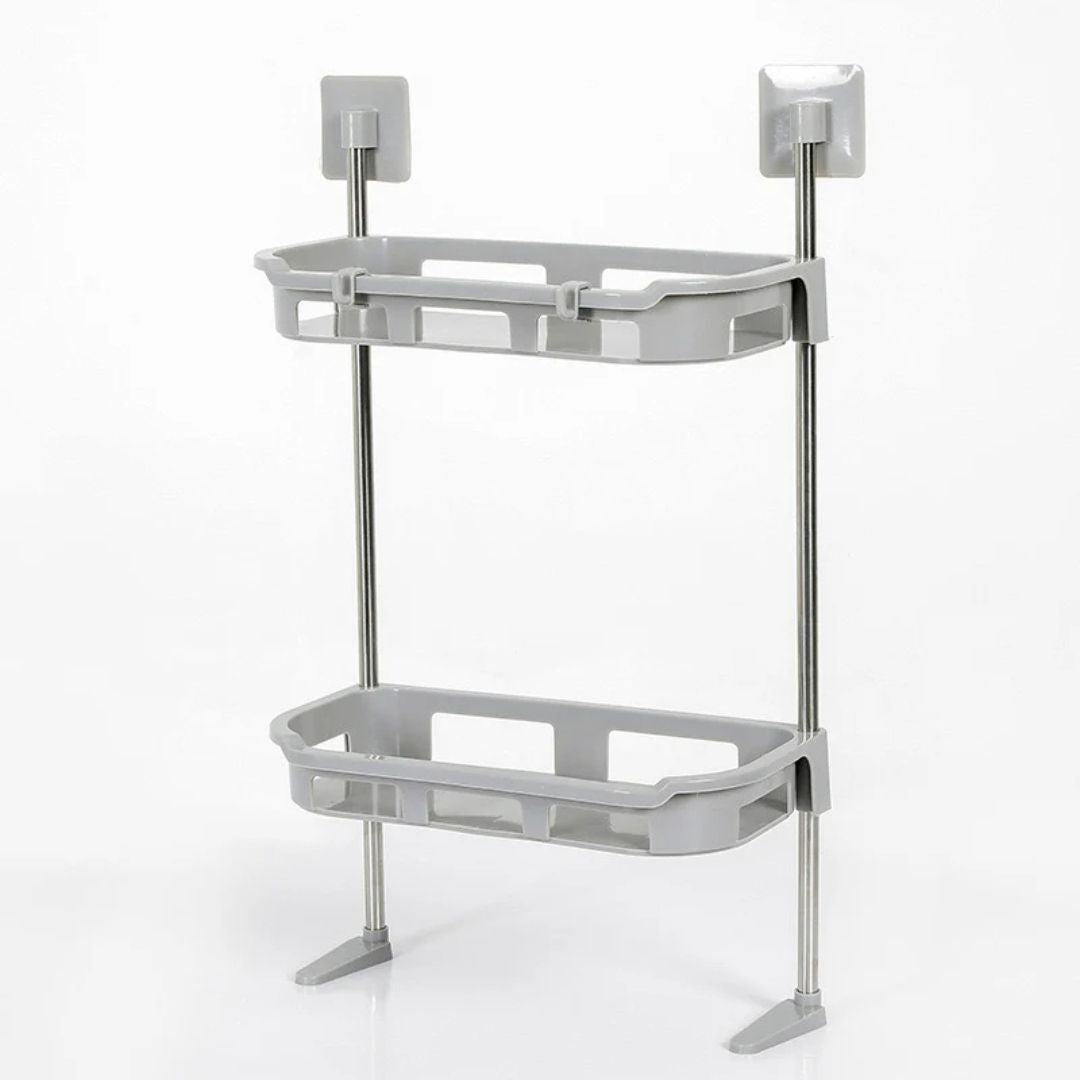 Punch-free Storage Shelf Above Toilet with Support Feet, Toilet Organizer Rack