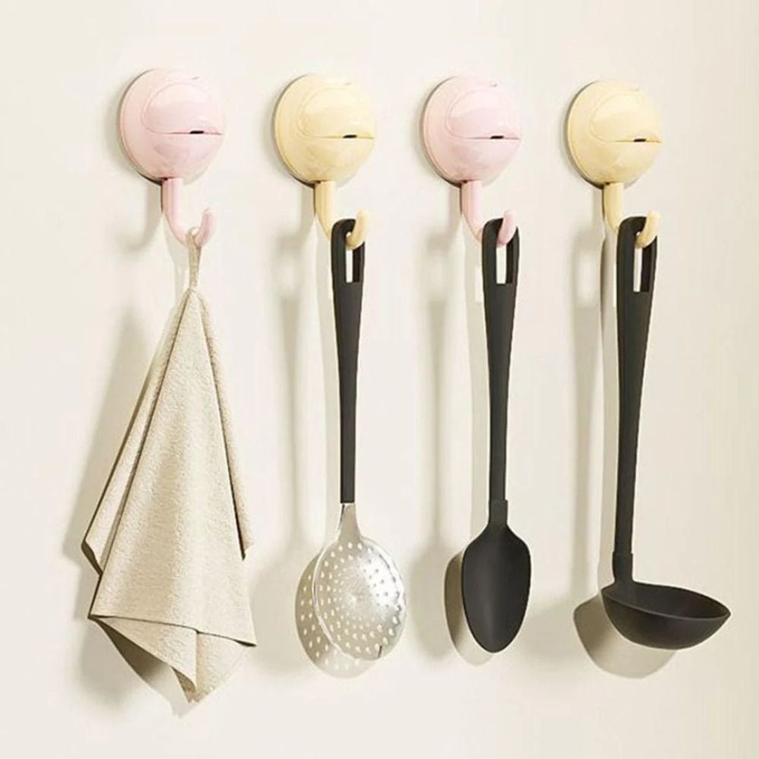 Reusable Suction Cup Hook, Hanger Hook Clip for Bathroom and Kitchen Organization