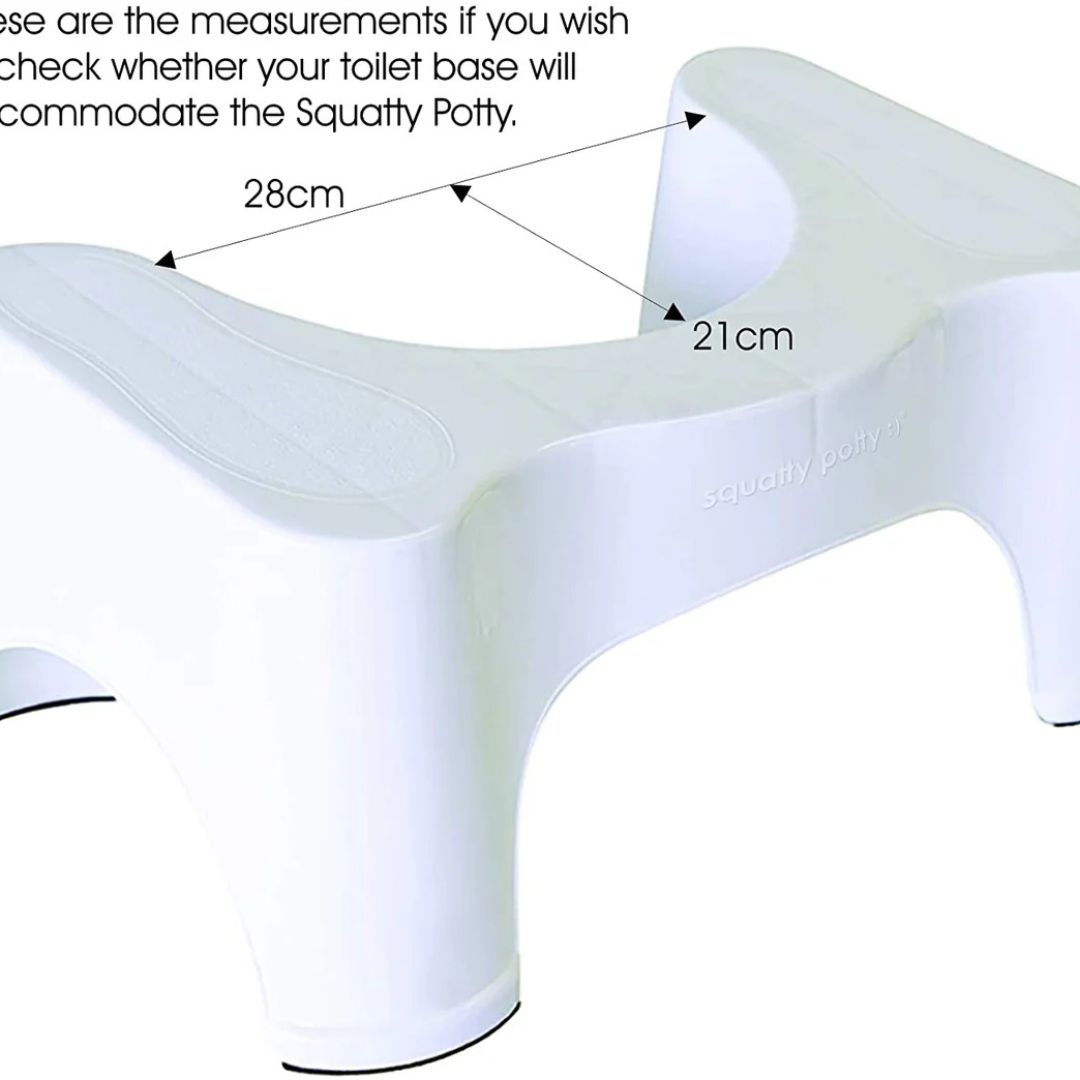 Squat Stool for Western Toilet - Comfortable Non-Slip Squatting Toilet Bathroom Seat Foot Rest Stool