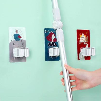 Nail-free Wall Mount Mop Brush Broom Holder
