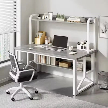 Computer Desk, Creative Study Writing Table, Work Table with Storage Rack