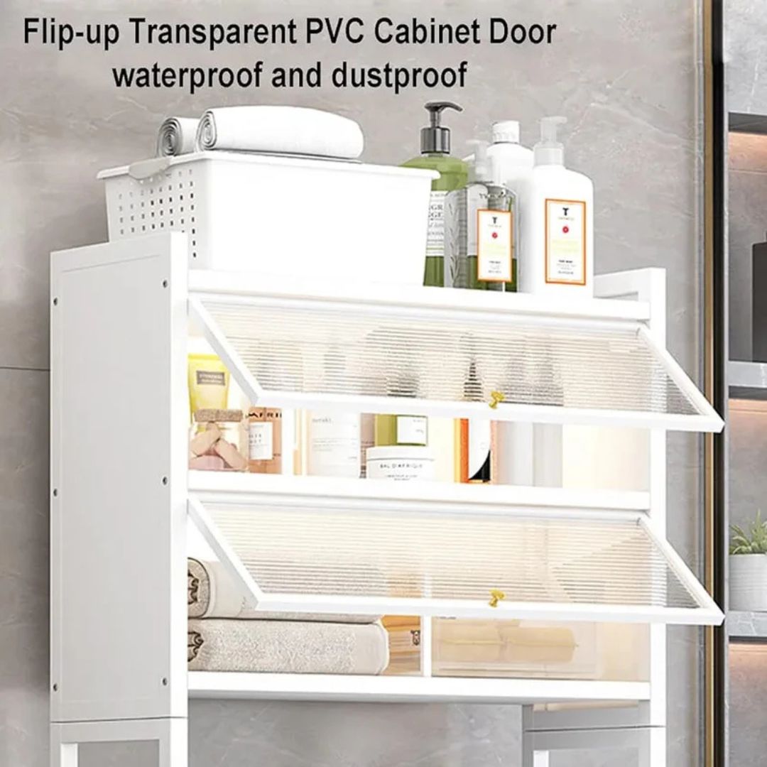 Laundry Room Storage Cabinet Organizer, Washing Machine Storage Rack Holder For Home