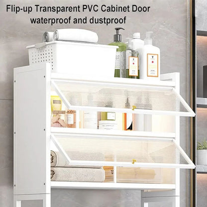 Laundry Room Storage Cabinet Organizer, Washing Machine Storage Rack Holder For Home