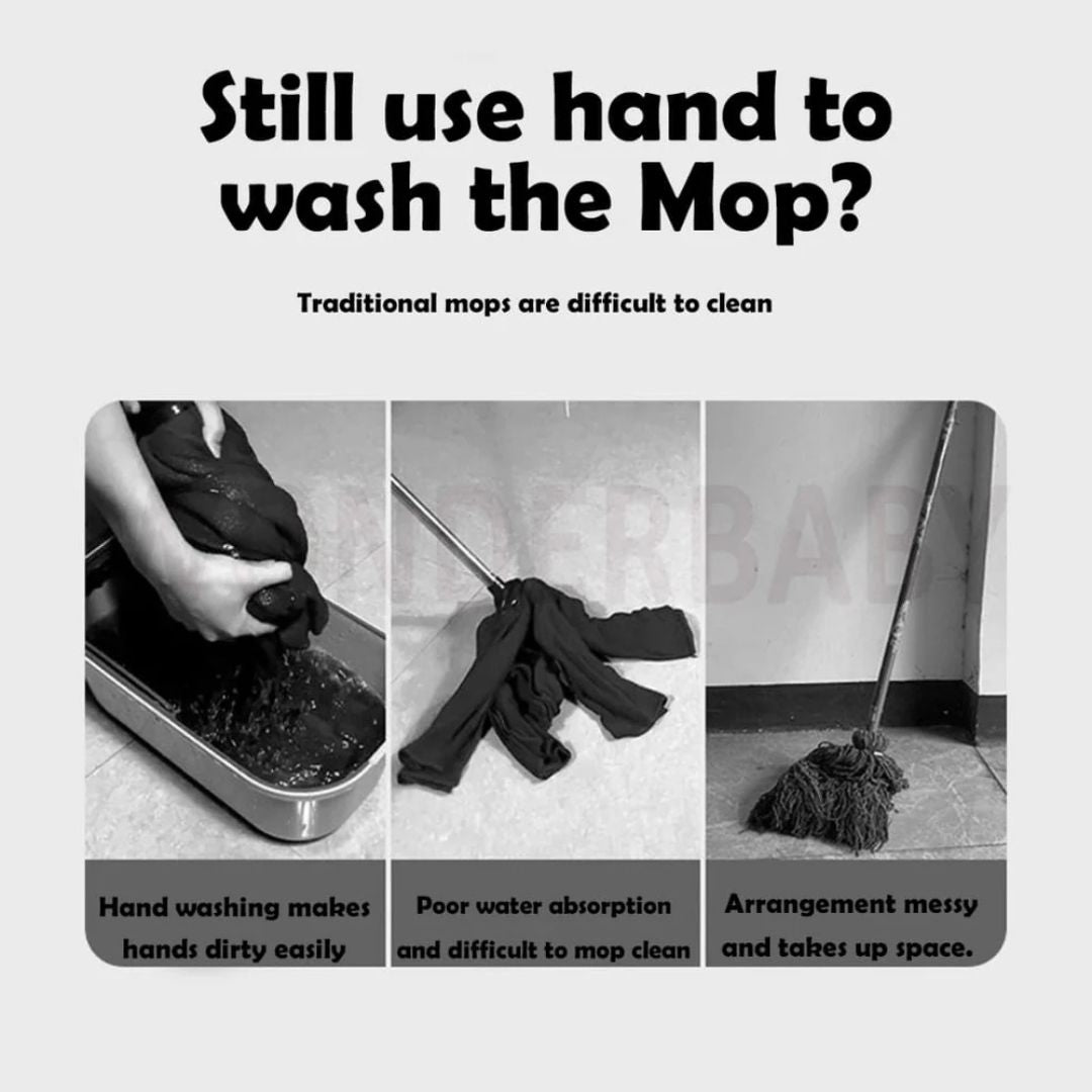 Self Wringing Twist Floor Cleaning Mop, Retractable Self Squeezing Household Mop Stick
