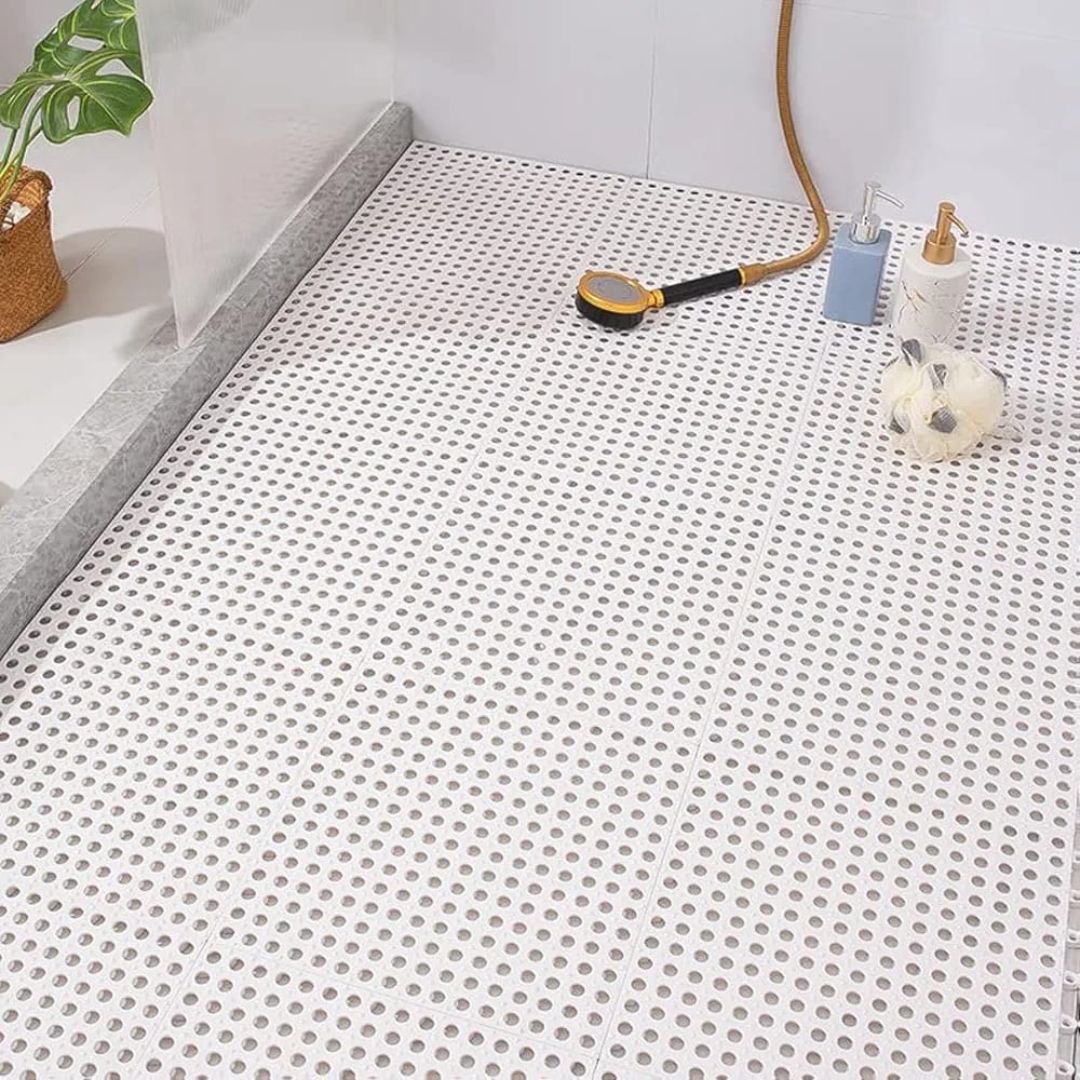 Non-Slip Bathroom Shower Mat, Mesh Square Floor Mat