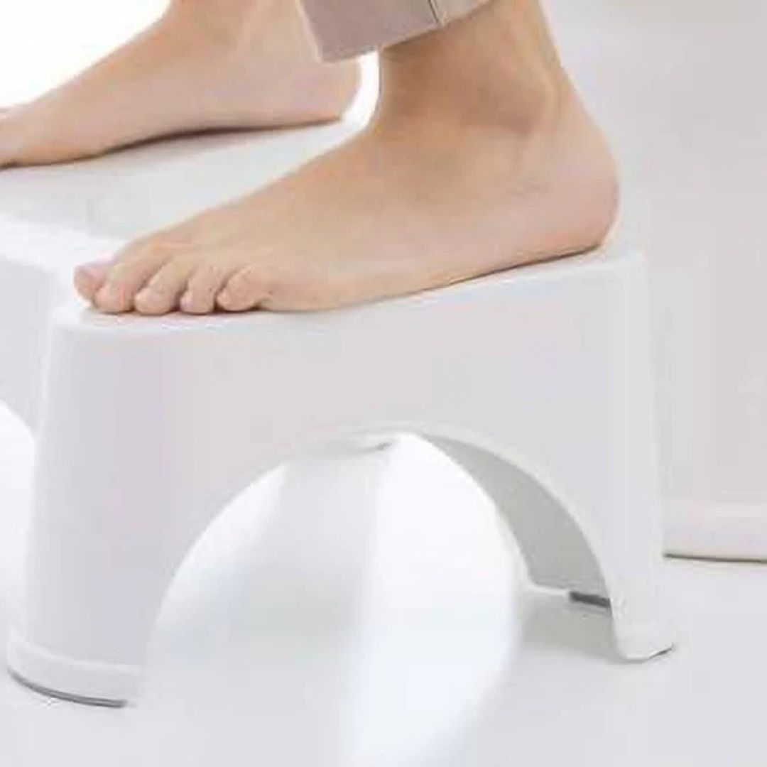 Squat Stool for Western Toilet - Comfortable Non-Slip Squatting Toilet Bathroom Seat Foot Rest Stool