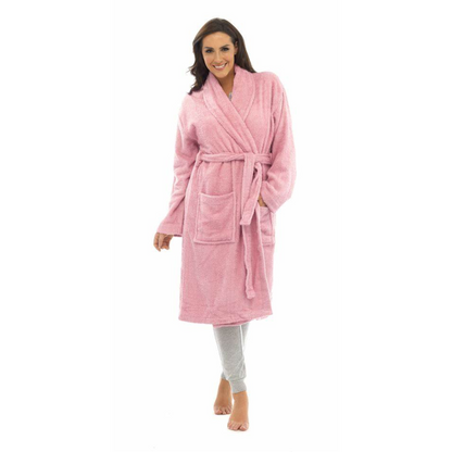 Luxurious 100% Cotton Long-Sleeve Bathrobe
