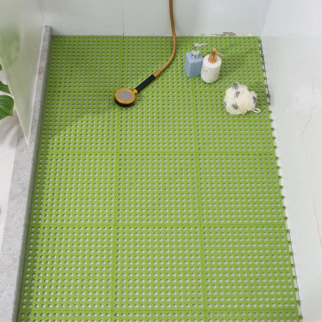 Non-Slip Bathroom Shower Mat, Mesh Square Floor Mat