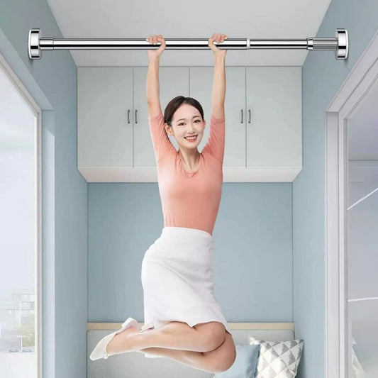 Wall Mounted Retractable Cloth Hanger Stand, Telescopic Cloth Drying Rod