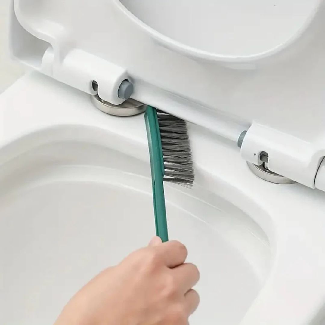 Toilet Brush and Holder Set, 3 in 1 Wall Mounted Toilet Cleaning Set Color: White