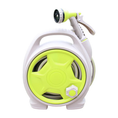 Portable Retractable Garden Pipe Hose Reel Cart with Water Spray Gun Set