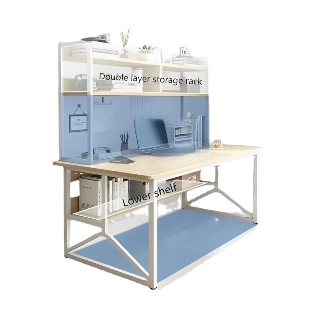 Computer Desk, Creative Study Writing Table, Work Table with Storage Rack