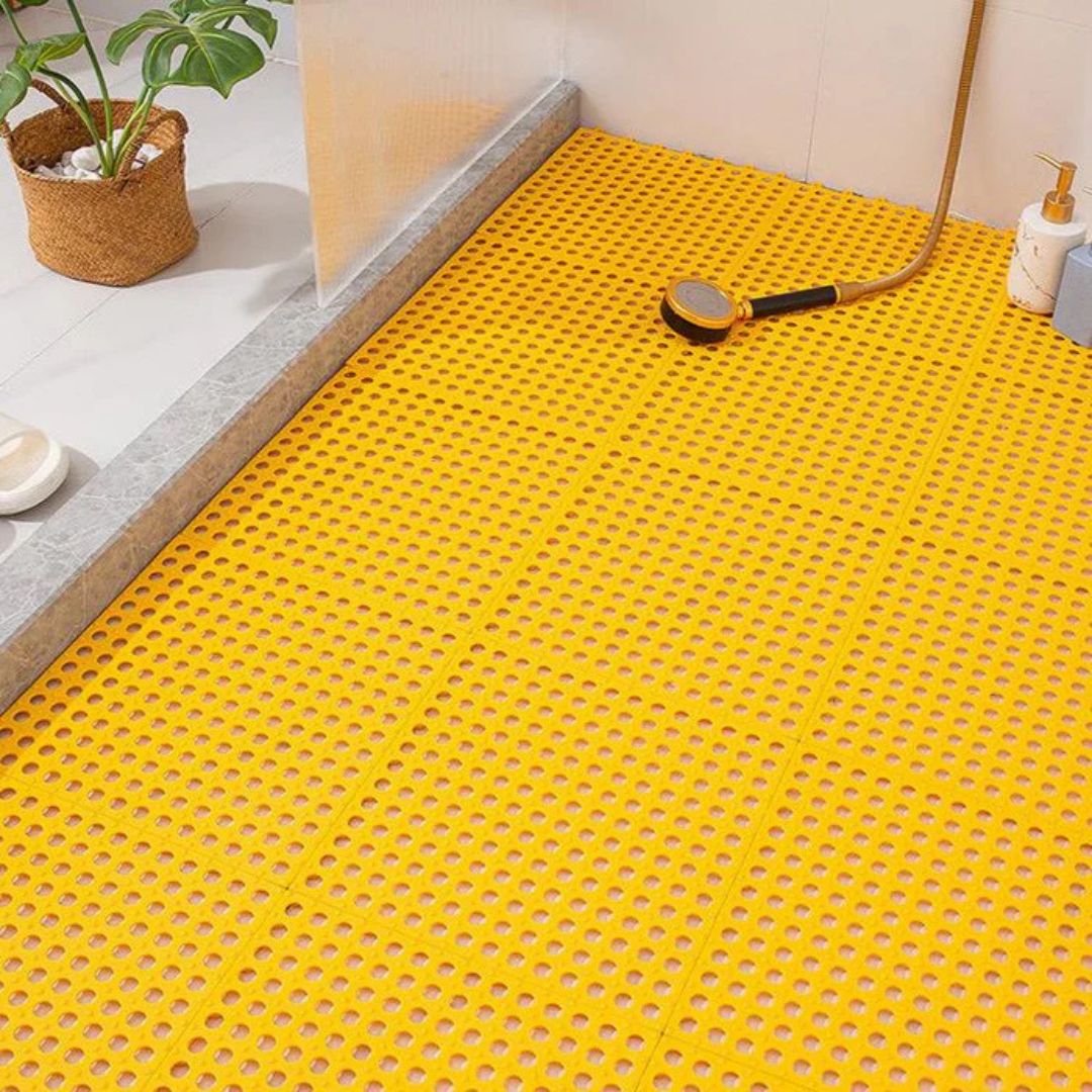 Non-Slip Bathroom Shower Mat, Mesh Square Floor Mat