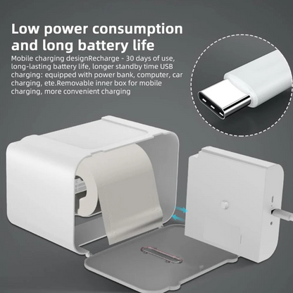 Automatic Tissue Dispenser Box, Smart Sensor Wall Mounted Toilet Paper Dispenser