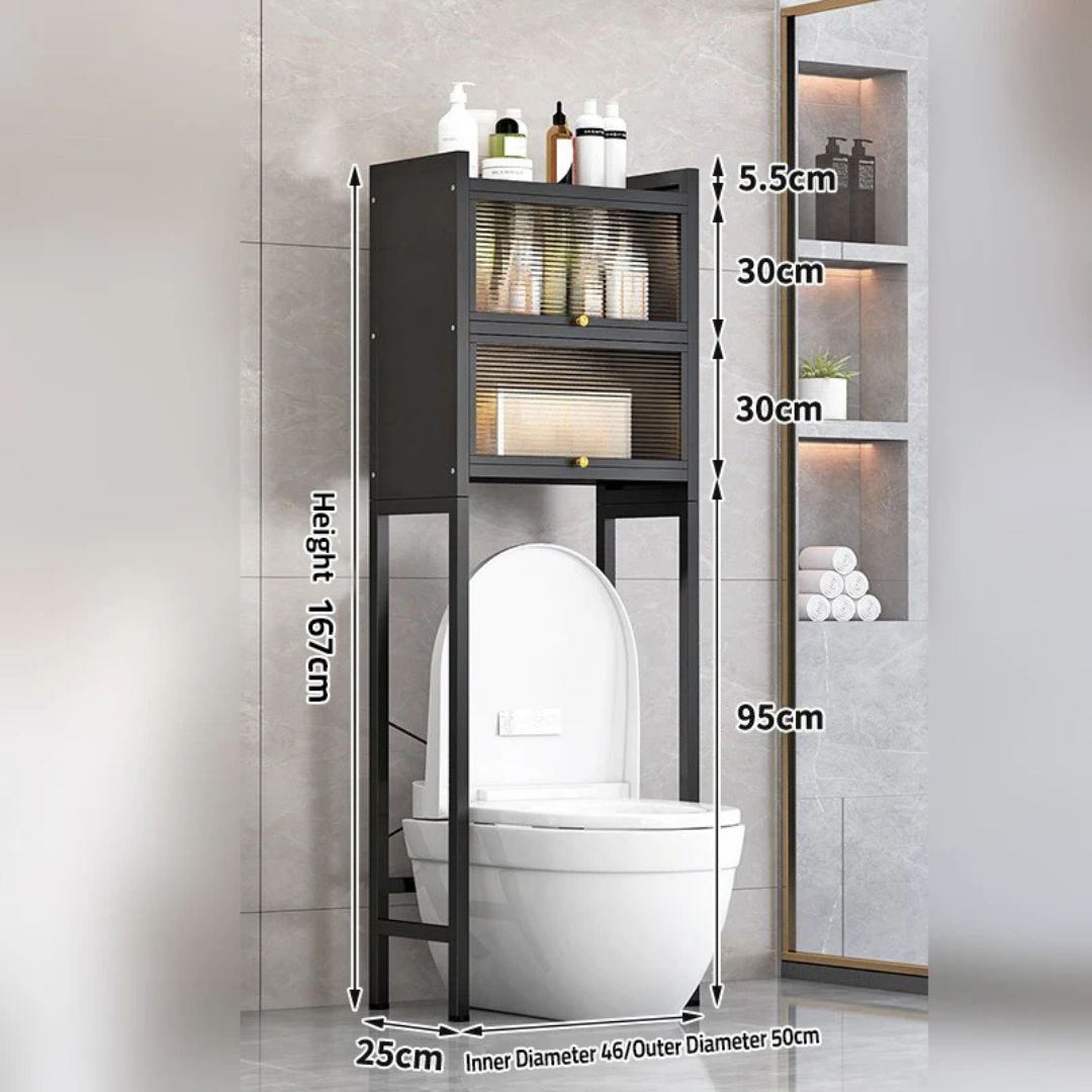 Toilet Storage Cabinet, Over The Toilet Rack Shelf, Space Saving Bathroom Organizer