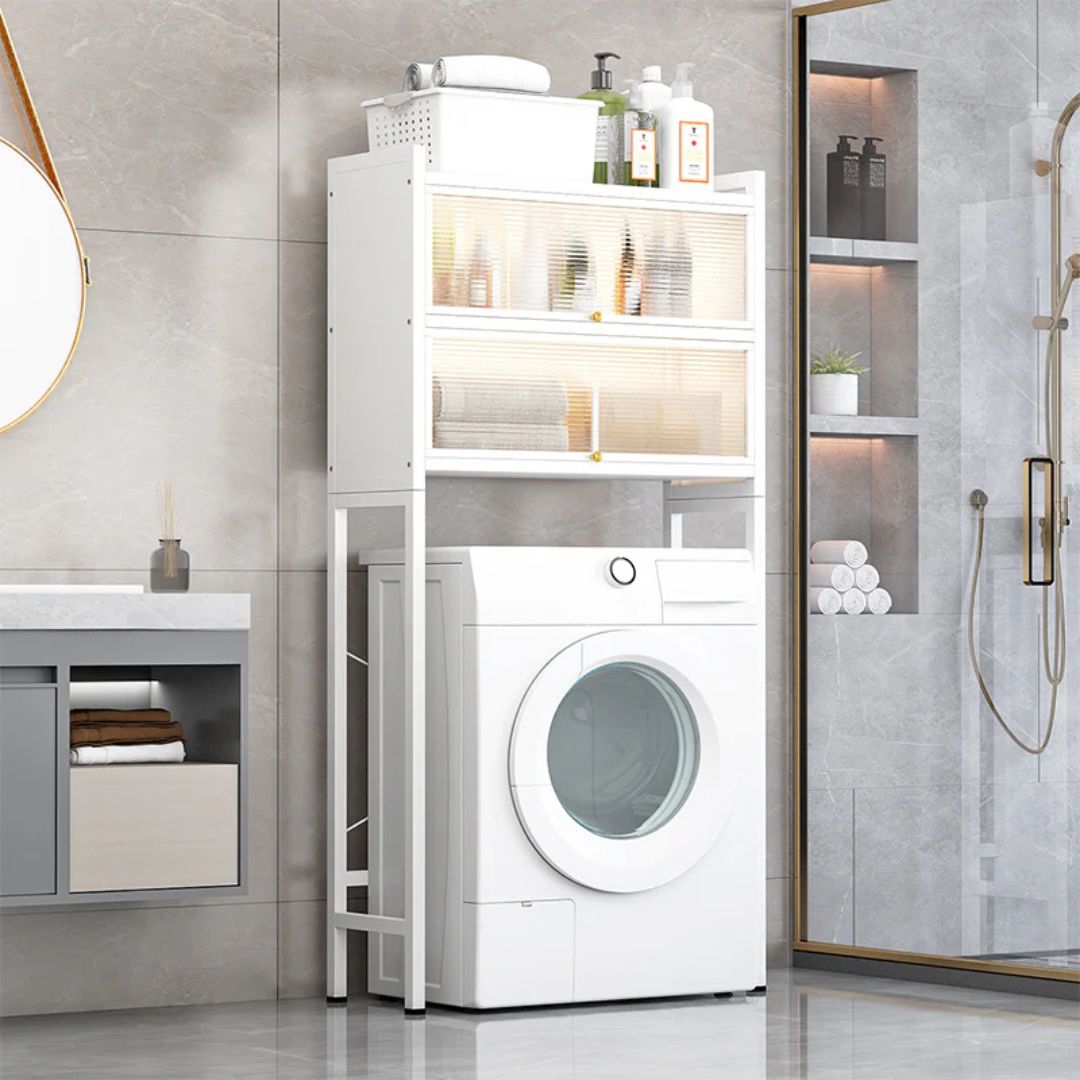 Laundry Room Storage Cabinet Organizer, Washing Machine Storage Rack Holder For Home