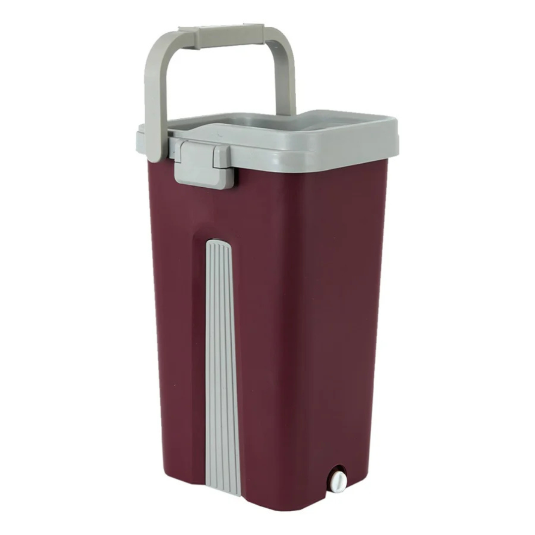 360° 2in1 Flat Mop - Self-Wash And Squeeze Dry Flat Mop With Bucket 2 Mop Pads